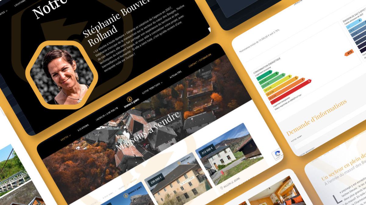 Aperçu du site livré pour l'Agence Immo du Parc